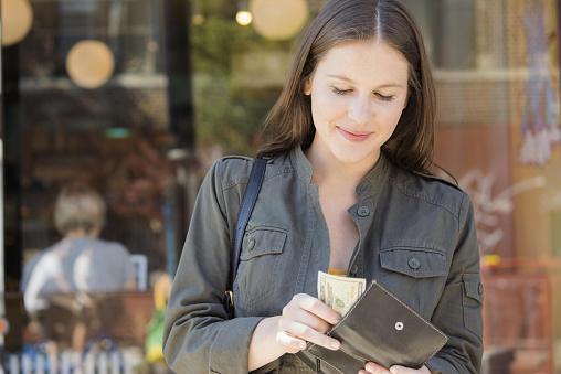 Woman with wallet